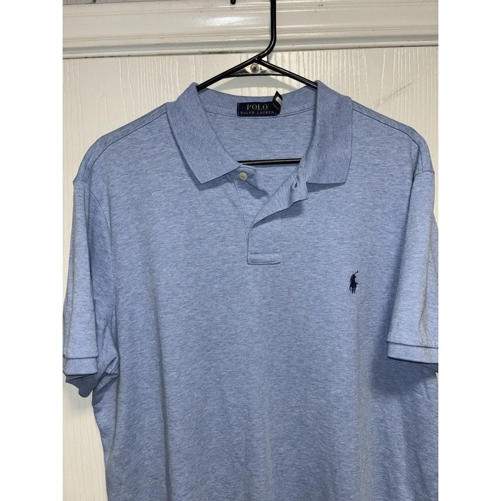 Polo‎ Ralph Lauren Shirt Mens XL Blue Pony Pique Mesh Short Sleeve
